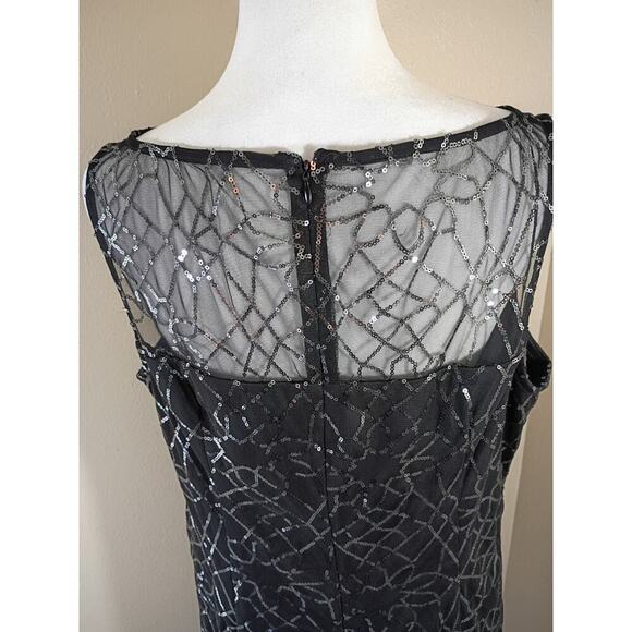 American Living Cocktail Dress Black Sequined Knee Length Sz 16 Prom Formal... - Picture 6 of 10